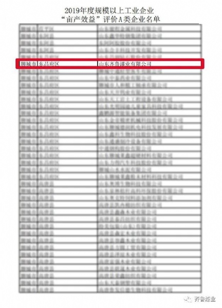 喜報！齊魯漆業(yè)再次入選評價A類企業(yè)名單